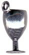 Wine Goblet 3D Sterling Silver Charm Pendant Wholesale