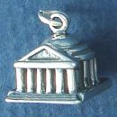 Jefferson Memorial 3D Sterling Silver Historical Charm Pendant