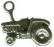 Farming Tractor 3D Sterling Silver Charm Pendant