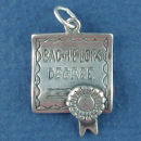 Graduation Bachelors Degree Sterling Silver Charm Pendant in 3D