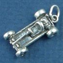 Go Cart for Kids 3D Sterling Silver Charm Pendant