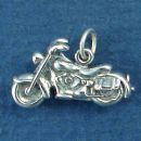 Motorcycle 3D Sterling Silver Charm Pendant
