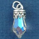 Mystical Crystal Shard Sterling Silver Charm Pendant