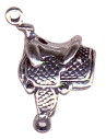 Horse; Western Saddle Sterling Silver Charm Pendant