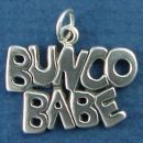 Bunco Babe Word Phrase Sterling Silver Charm Pendant