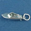 Ski Boat 3D Small Sterling Silver Charm Pendant