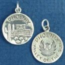 Tour: Phoenix Valley of the Sun Double Sided Sterling Silver Charm Disk Pendant