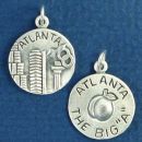 Tour: Atlanta The Big "A" Double Sided Sterling Silver Charm Disk Pendant