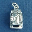 Hiking and Camping Pack Back 3D Sterling Silver Charm Pendant