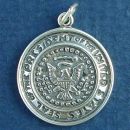 Military United States Presidential Seal Sterling Silver Charm Pendant