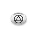 Inspiration Message Word Beads: AA Unity Symbol Sterling Silver Charm