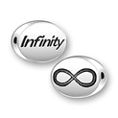Inspiration Message Word Beads: Infinity with Infinity Design Sterling Silver Charm