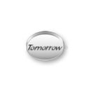 Inspiration Message Word Beads: Tomorrow Sterling Silver Charm