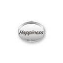 Inspiration Message Word Beads: Happiness Sterling Silver Charm