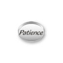 Inspiration Message Word Beads: Patience Sterling Silver Charm