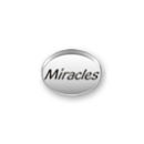 Inspiration Message Word Beads: Miracles Sterling Silver Charm