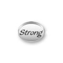 Inspiration Message Word Beads: Strong Sterling Silver Charm