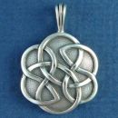 Celtic Knot Shield of Destiny Design Sterling Silver Pendant Small