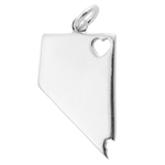 Nevada Sterling Silver Charm with Open Heart
