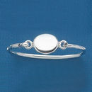 6" Oval Engrave able Disk Bracelet Kids