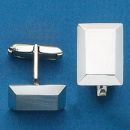 Rectangle Sterling Silver Cuff Link with Brush Finish