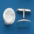 Oval Sterling Silver Cuff Link