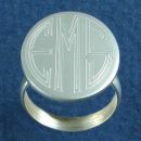 Round 18-mm Disk Engravable Sterling Silver Ring