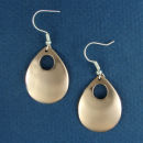 Teardrop Copper Medium Polished Engravable French Wire Earrings