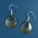 Teardrop Chocolate Copper Small Polished Engravable French Wire Earrings