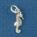 Sea Horse Tiny Sterling Silver Charm Pendant