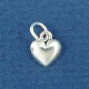 Heart Tiny Sterling Silver Charm Pendant