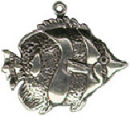 Fish Sterling Silver Charm Pendant