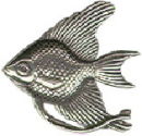 Angel Fish Sterling Silver Charm Pendant