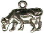 Cow Charm 3D Sterling Silver Pendant