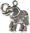 Elephant Small Sterling Silver Charm Pendant