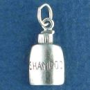 Hair Stylist Charm Sterling Silver Pendant Shampoo Bottle