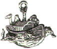 Religious Christian Noah's Ark with Animals Sterling Silver Charm Pendant Small
