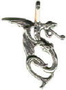 Serpent Chinese Dragon Charm in Sterling Silver