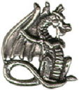 Dragon Large Sterling Silver Charm Pendant