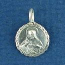 Religious Christian Jesus Sacred Heart Medal Small Sterling Silver Charm Pendant