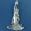 Fairy Standing in Vines Sterling Silver Pendant