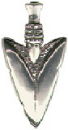 Indian Arrowhead Sterling Silver Indian Charm Pendant