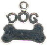 Dog Bone Sterling Silver Charm Pendant
