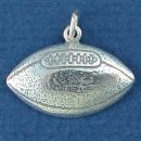 Football Large Sterling Silver Charm Pendant