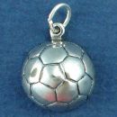 Soccer Ball School Sports Sterling Silver Charm Pendant for Charm Bracelet or Necklace