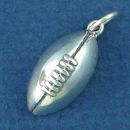 Football Sterling Silver Charm Pendant