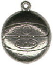 Basketball Sports Sterling Silver Charm Pendant