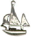 Sailboat Nautical Sterling Silver Charm Pendant