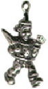 Clown 3D Sterling Silver Charm Pendant