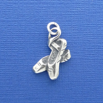 Ballet Slippers Sterling Silver Charm Pendant